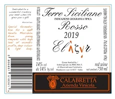 Elisir wine — Calabretta winery — Dionysus