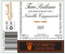 Nerello Cappuccio wine — Calabretta winery — Dionysus