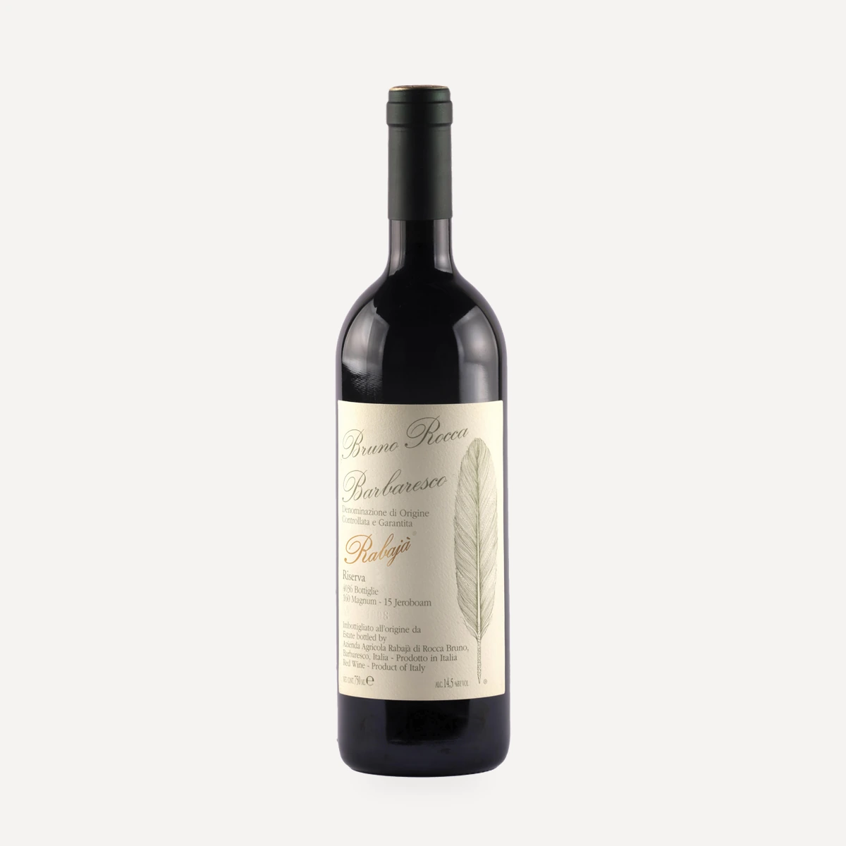 Barbaresco Riserva Rabajà DOCG wine — Bruno Rocca winery — Dionysus