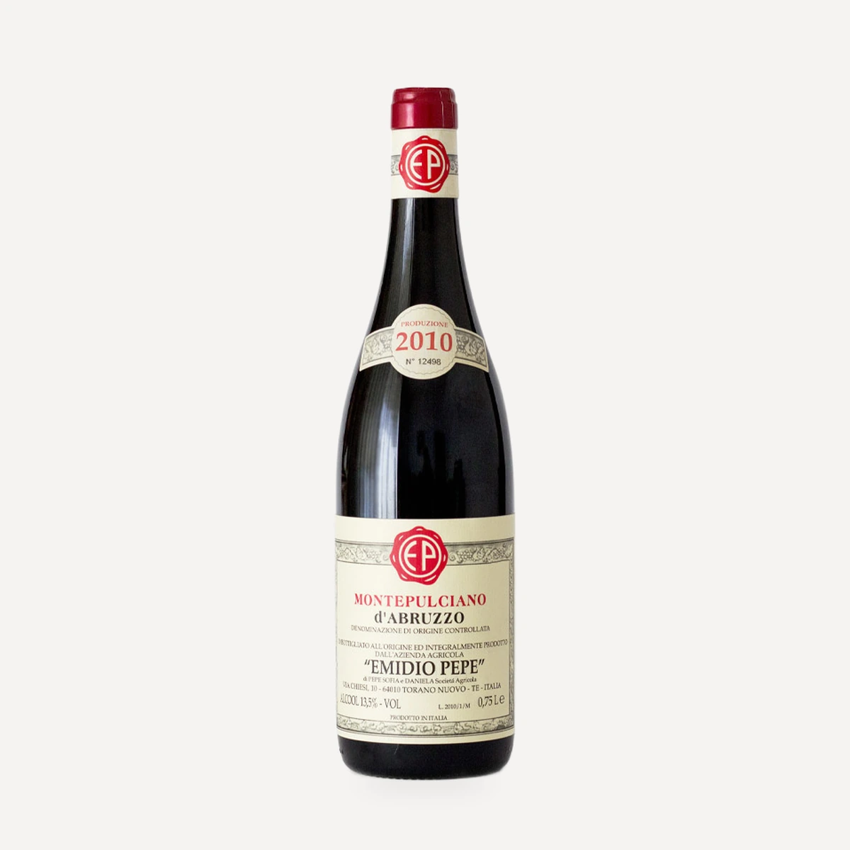 Montepulciano d’Abruzzo DOC wine — Emidio Pepe winery — Dionysus
