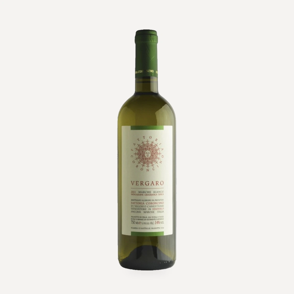 Vergaro Marche Bianco IGT wine — Coroncino winery — Dionysus