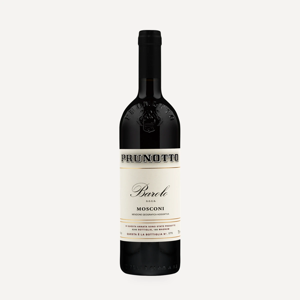 Mosconi Barolo DOCG wine — Prunotto winery — Dionysus