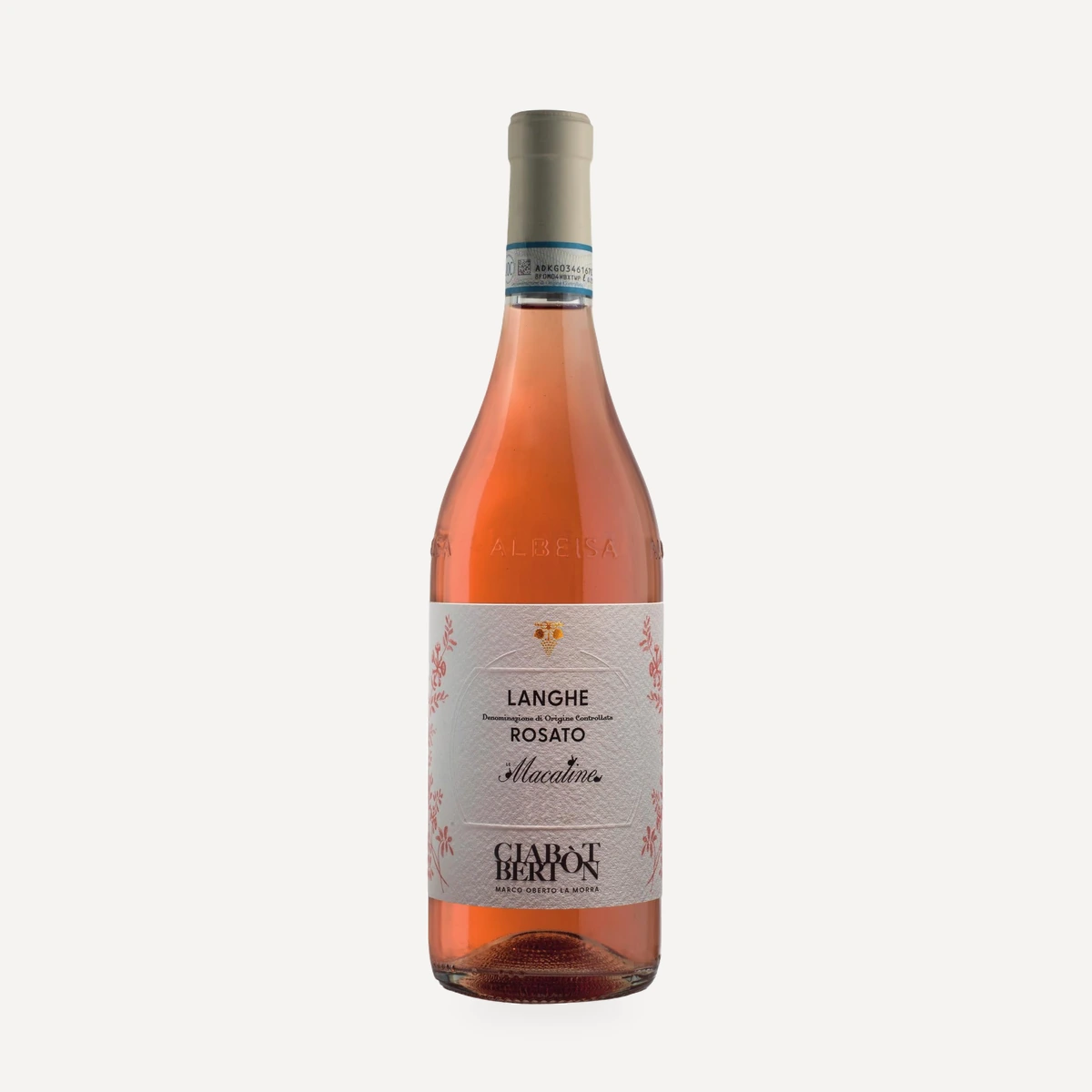 Langhe Rosato Le Macaline wine — Ciabot Berton winery — Dionysus