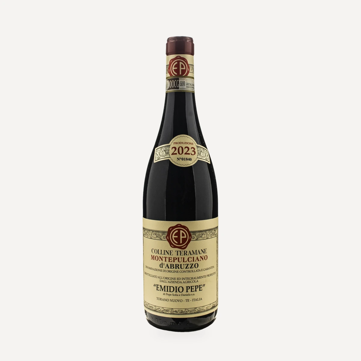 Colline Teramane Montepulciano d’Abruzzo DOCG wine — Emidio Pepe winery — Dionysus