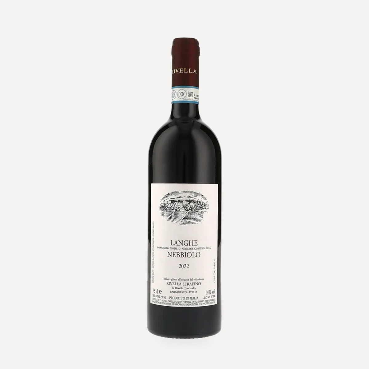 Langhe Nebbiolo DOC wine — Rivella Serafino winery — Dionysus