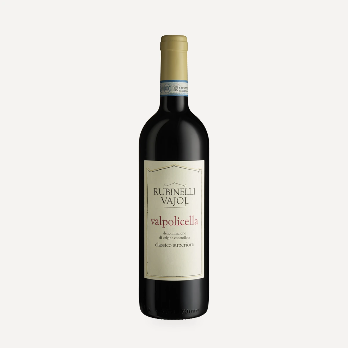 valpolicella classico superiore DOC wine — Rubinelli Vajol winery — Dionysus