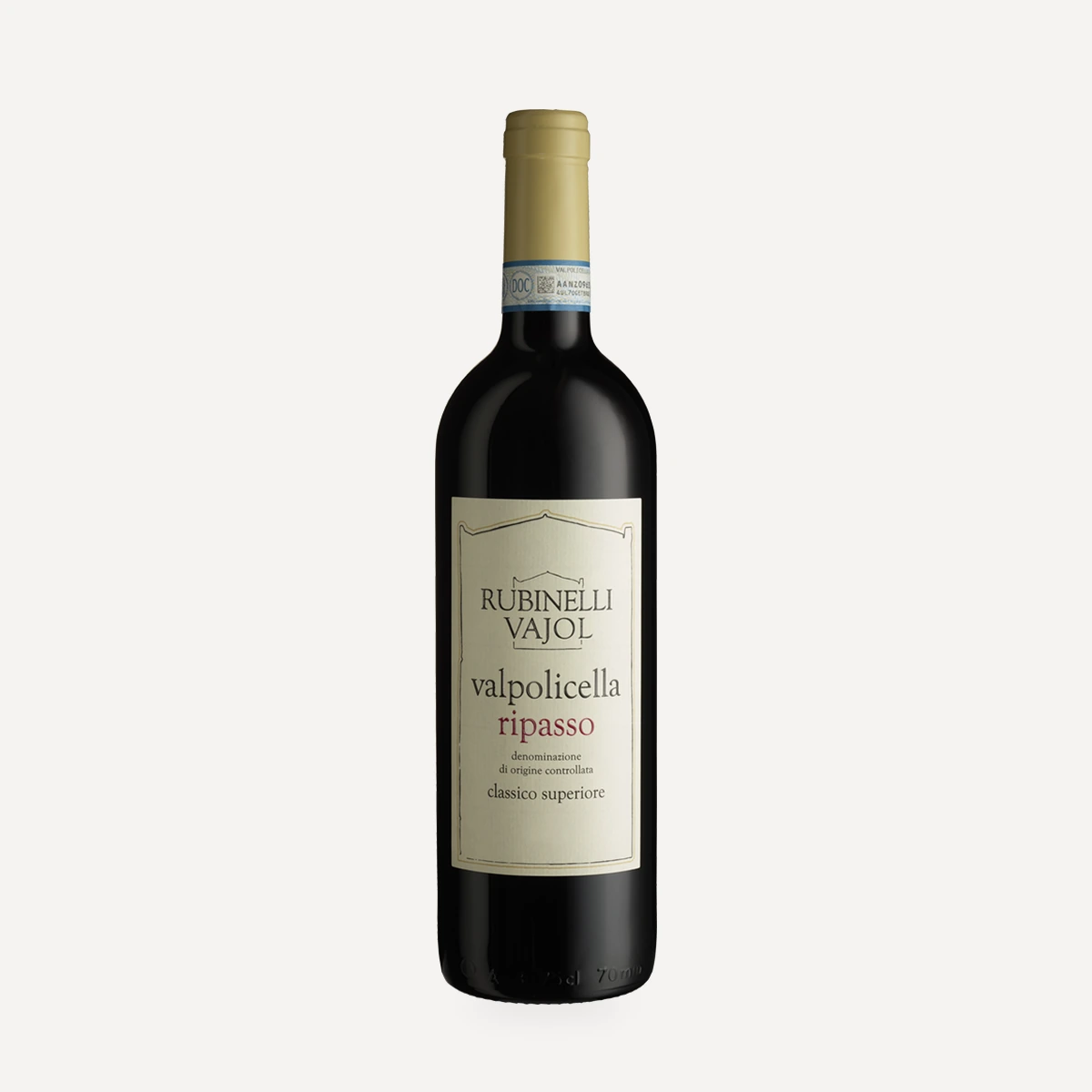 valpolicella ripasso classico superiore DOC wine — Rubinelli Vajol winery — Dionysus