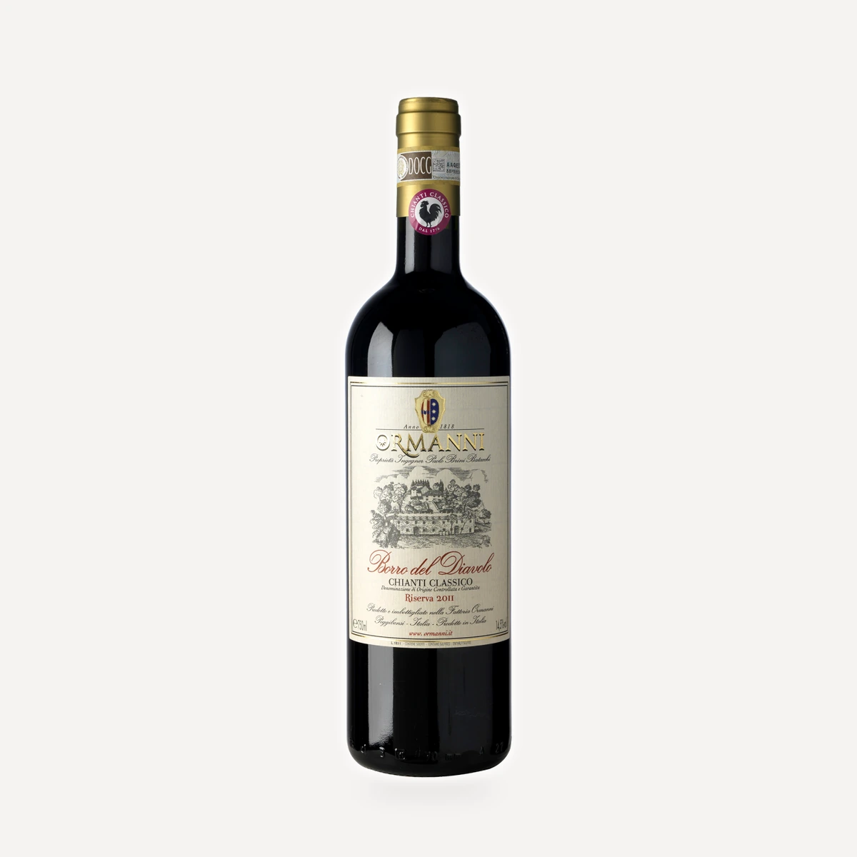 Chianti Classico Riserva “Borro del Diavolo” BIO wine — Ormanni winery — Dionysus