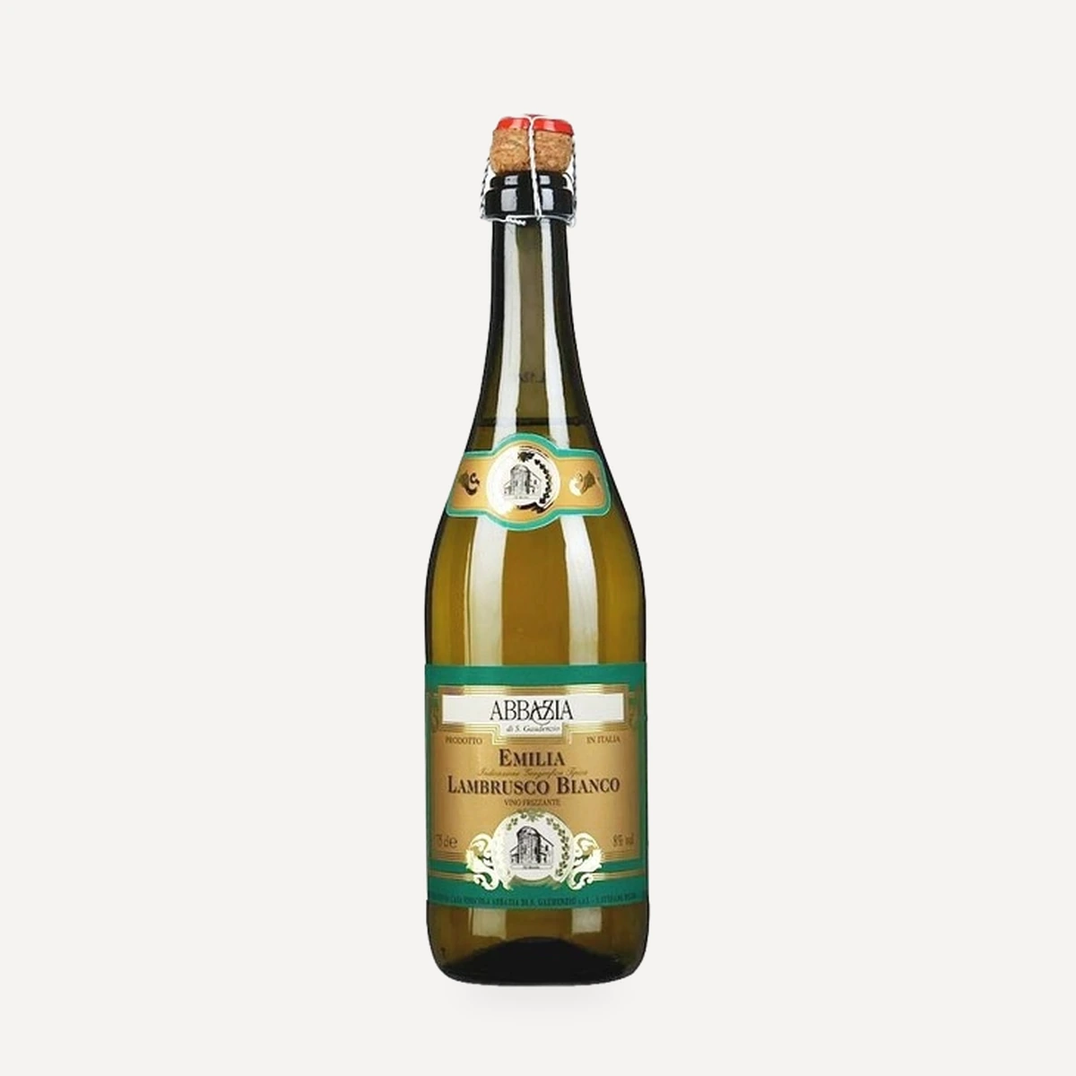 Abbazia Lambrusco Bianco Frizzante Emilia IGT wine — Abbazia di San Gaudenzio winery — Dionysus