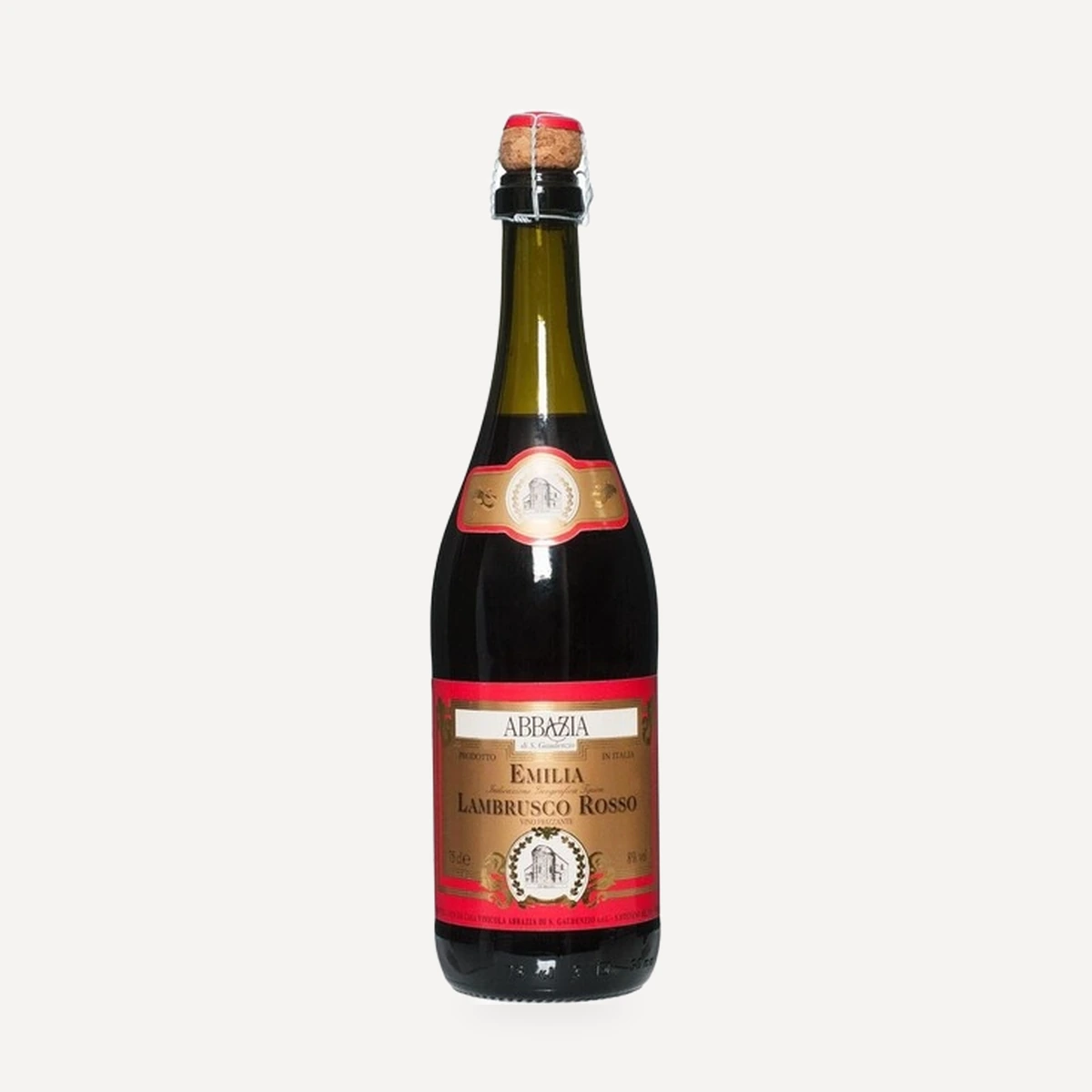 Abbazia Lambrusco Rosso Emilia IGT wine — Abbazia di San Gaudenzio winery — Dionysus