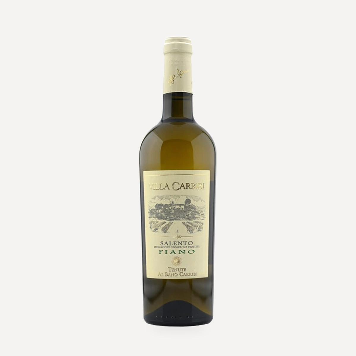Villa Carrisi Fiano Salento IGP wine — Al Bano Carrisi winery — Dionysus