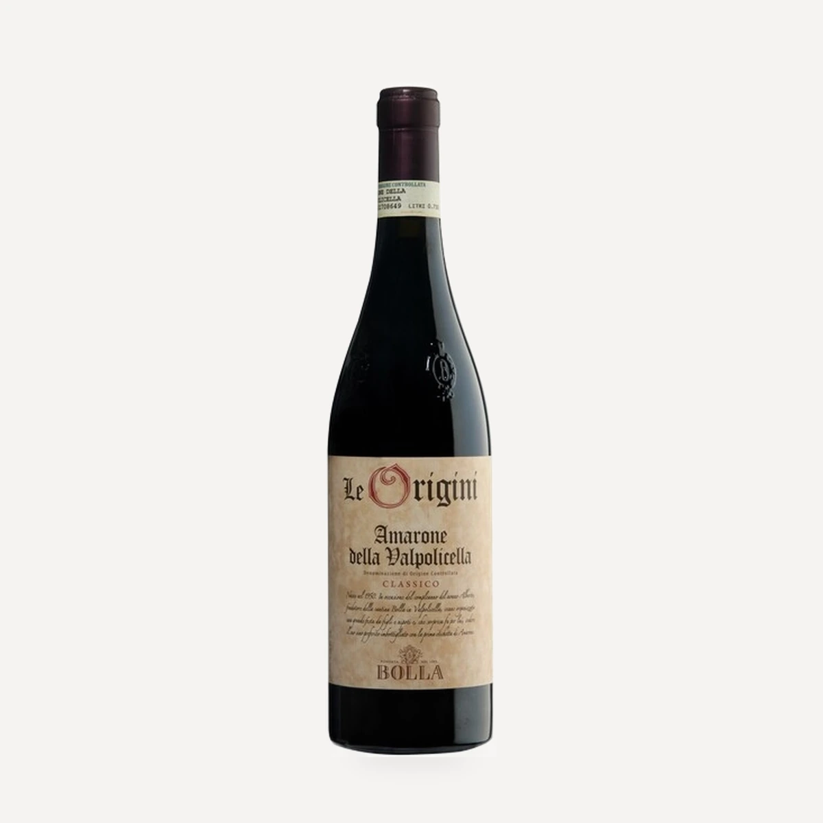 Le Origini Amarone della Valpolicella DOC wine — Bolla winery — Dionysus