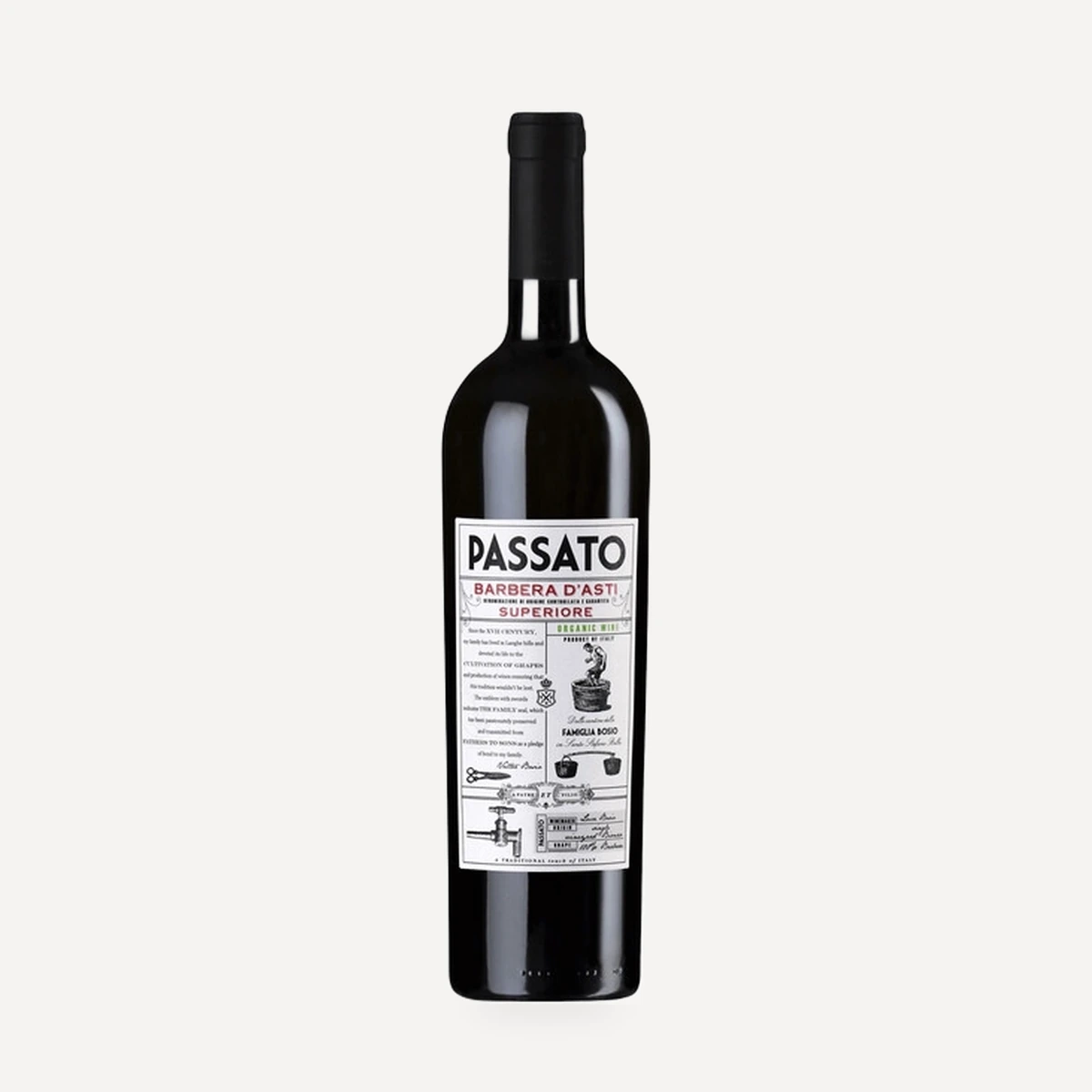 Passato Barbera d'Asti Superiore DOCG wine — Bosio winery — Dionysus