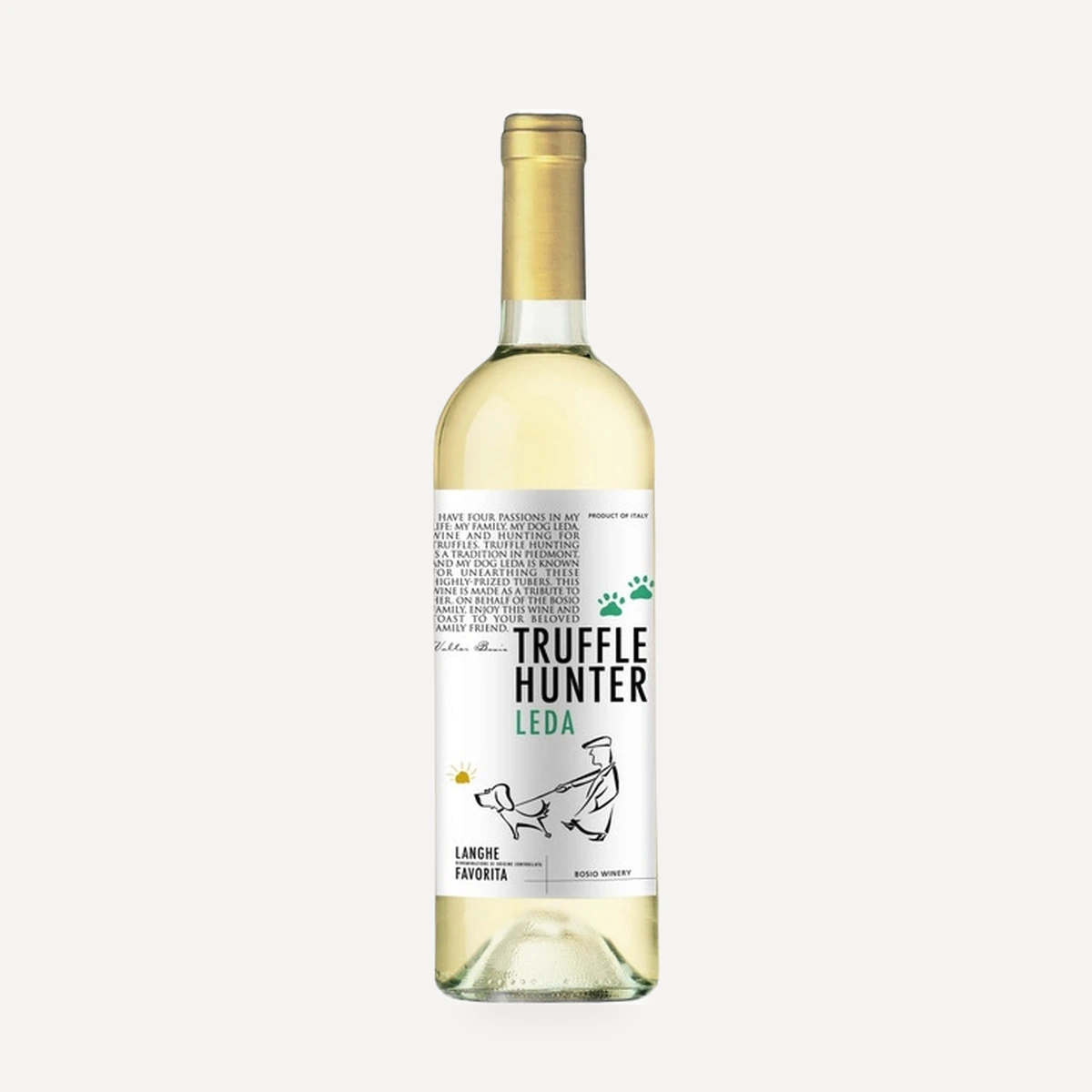 Truffle Hunter Langhe Favorita DOC wine — Bosio winery — Dionysus