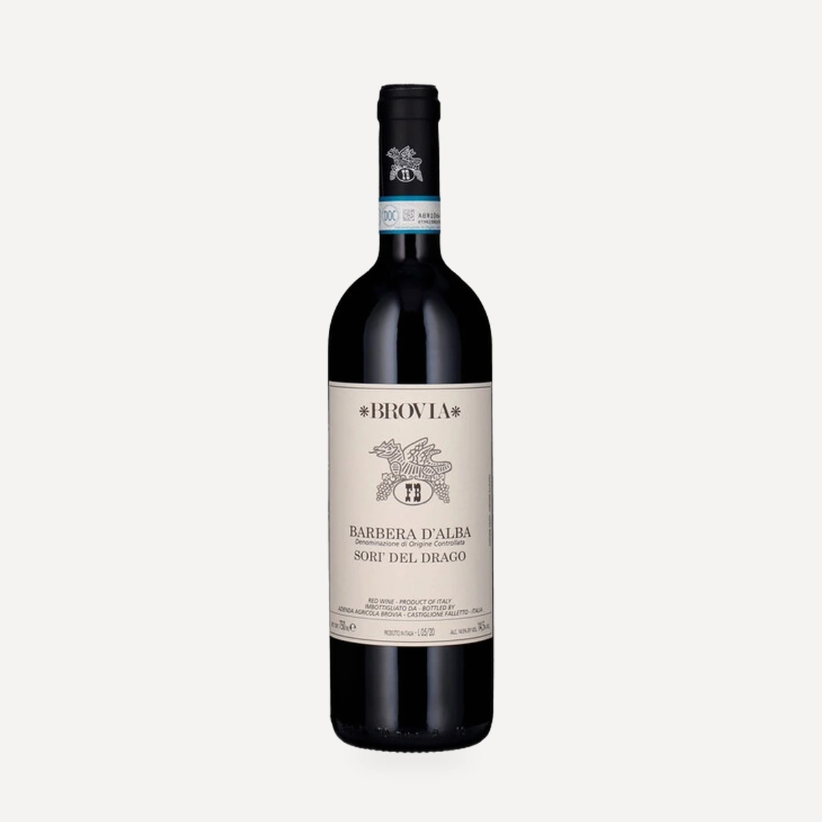 Barbera d’Alba Sorì del Drago wine — Brovia winery — Dionysus