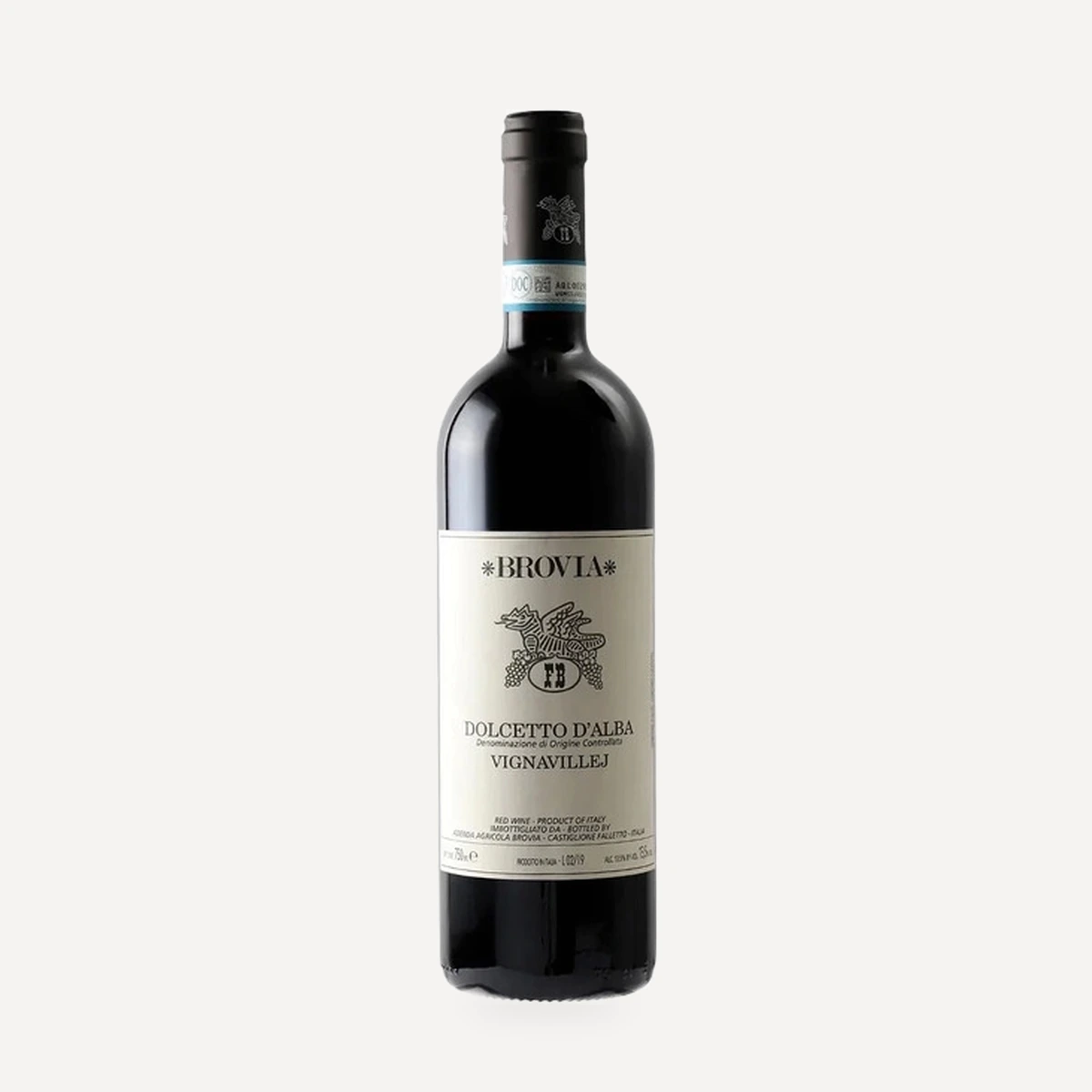Dolcetto d’Alba Vignavillej wine — Brovia winery — Dionysus