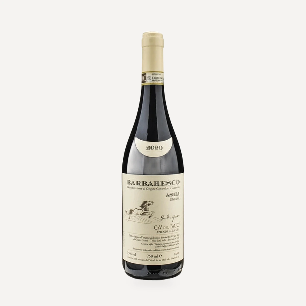 Barbaresco Asili Riserva wine — Ca del Baio winery — Dionysus