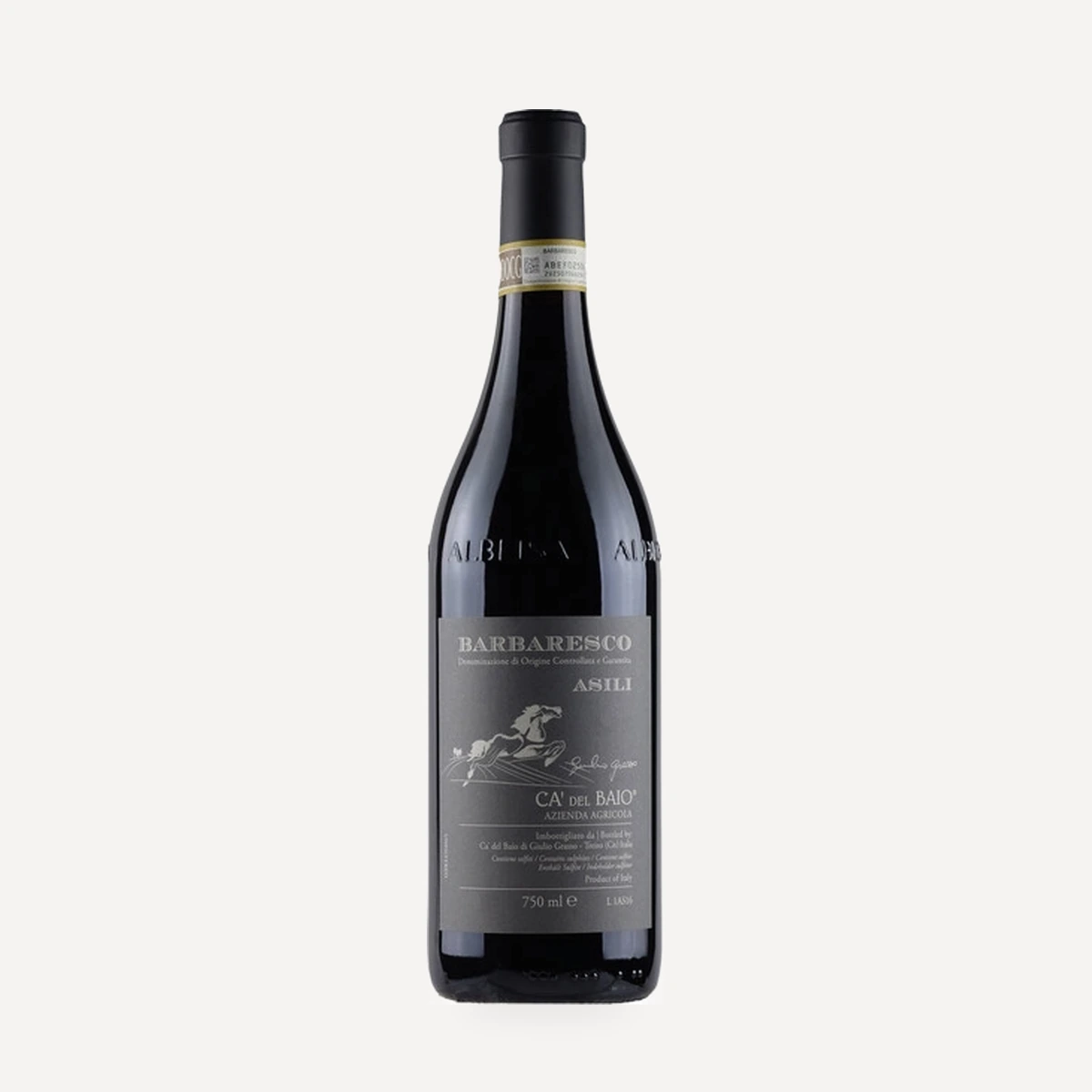 Barbaresco Asili wine — Ca del Baio winery — Dionysus