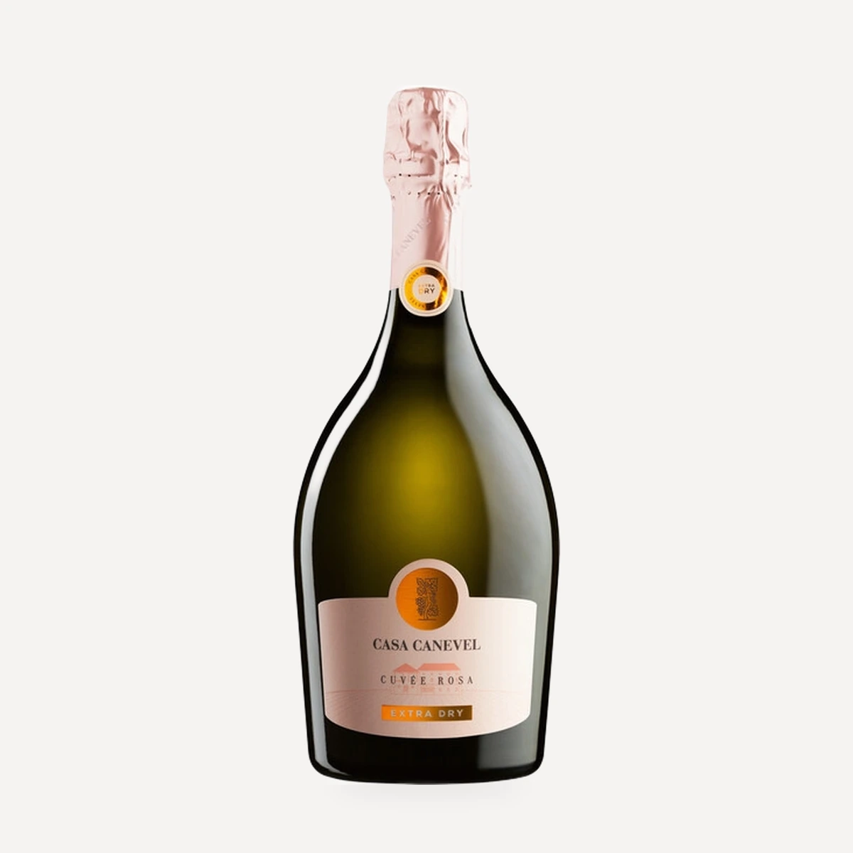 Cuvee Rosa Extra Dry wine — Canevel Spumanti winery — Dionysus