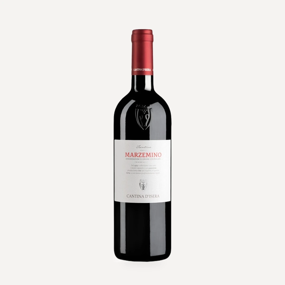 Marzemino Trentino DOC wine — Cantina d’Isera winery — Dionysus