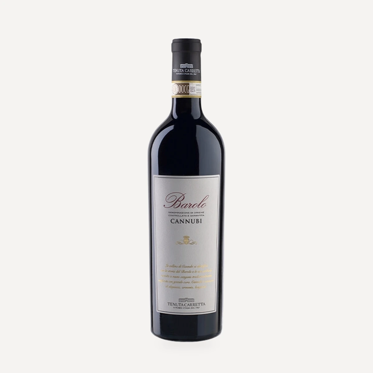 Cannubi Barolo DOCG wine — Carretta winery — Dionysus