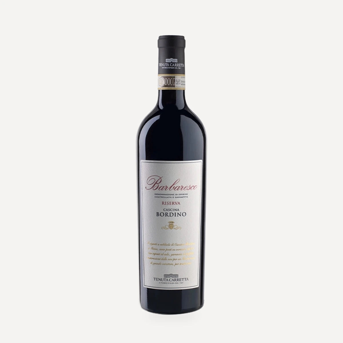Cascina Bordino Barbaresco Riserva DOCG wine — Carretta winery — Dionysus