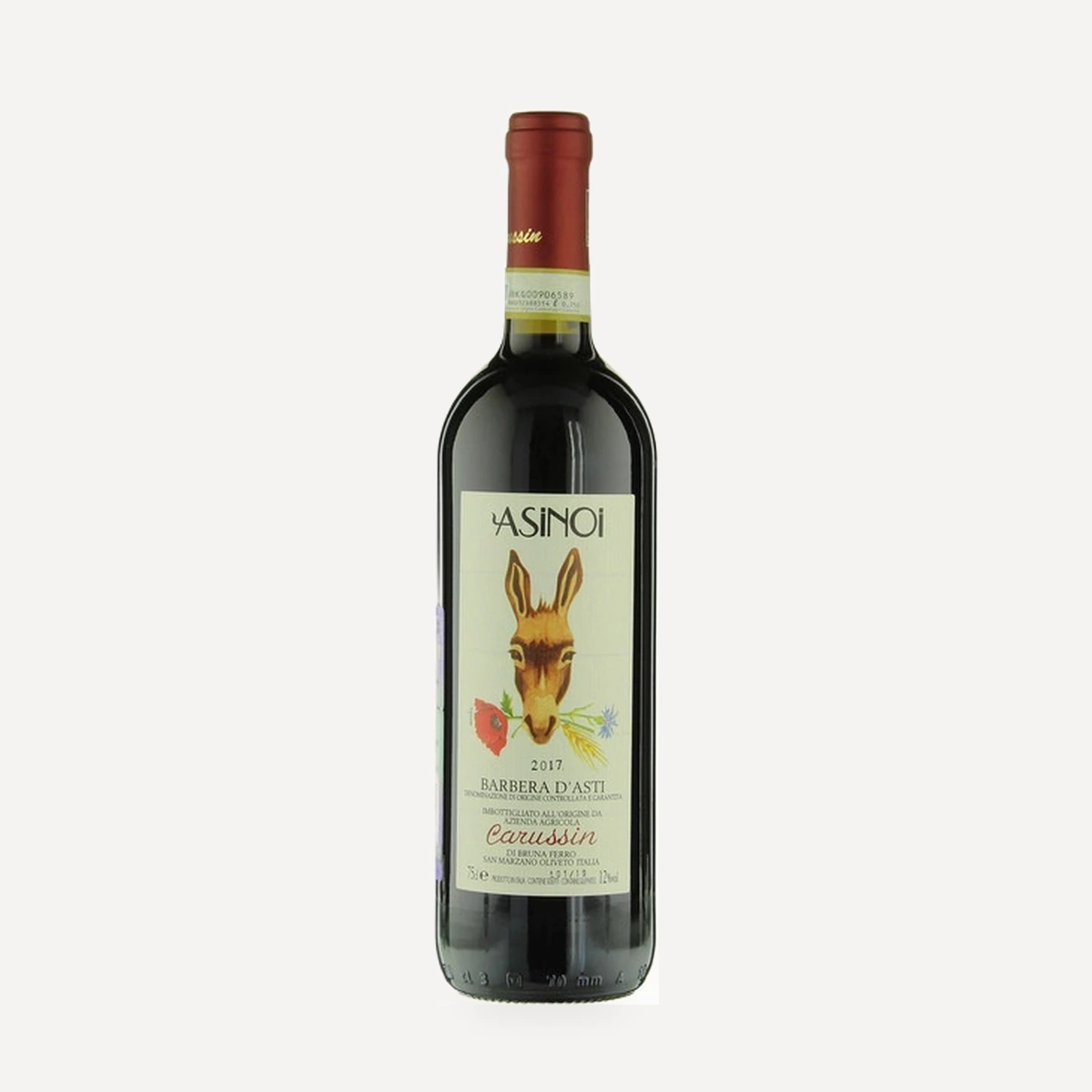 Asinoi Barbera d'Asti DOCG wine — Carussin winery — Dionysus