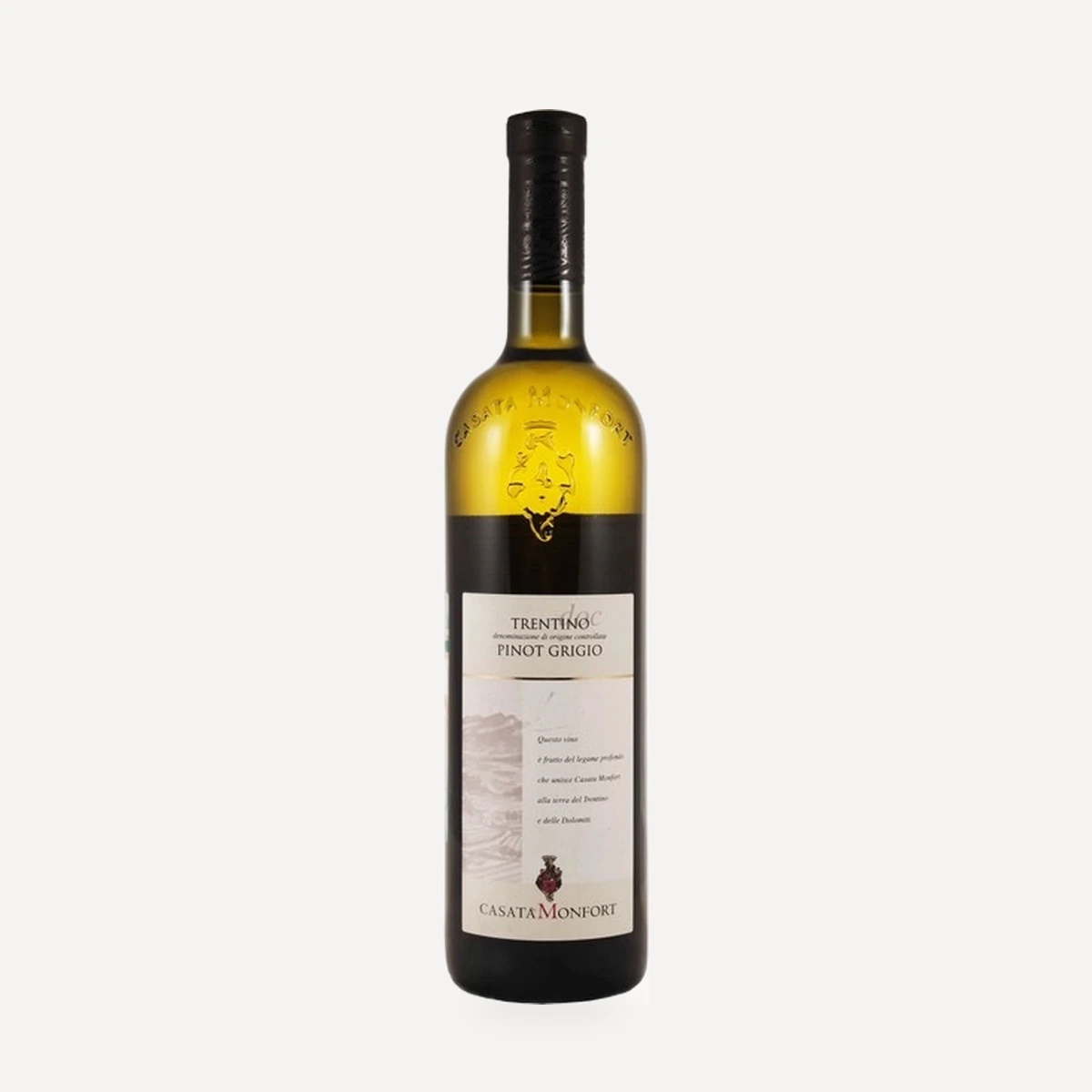 Pinot Grigio Trentino DOC wine — Casata Monfort winery — Dionysus