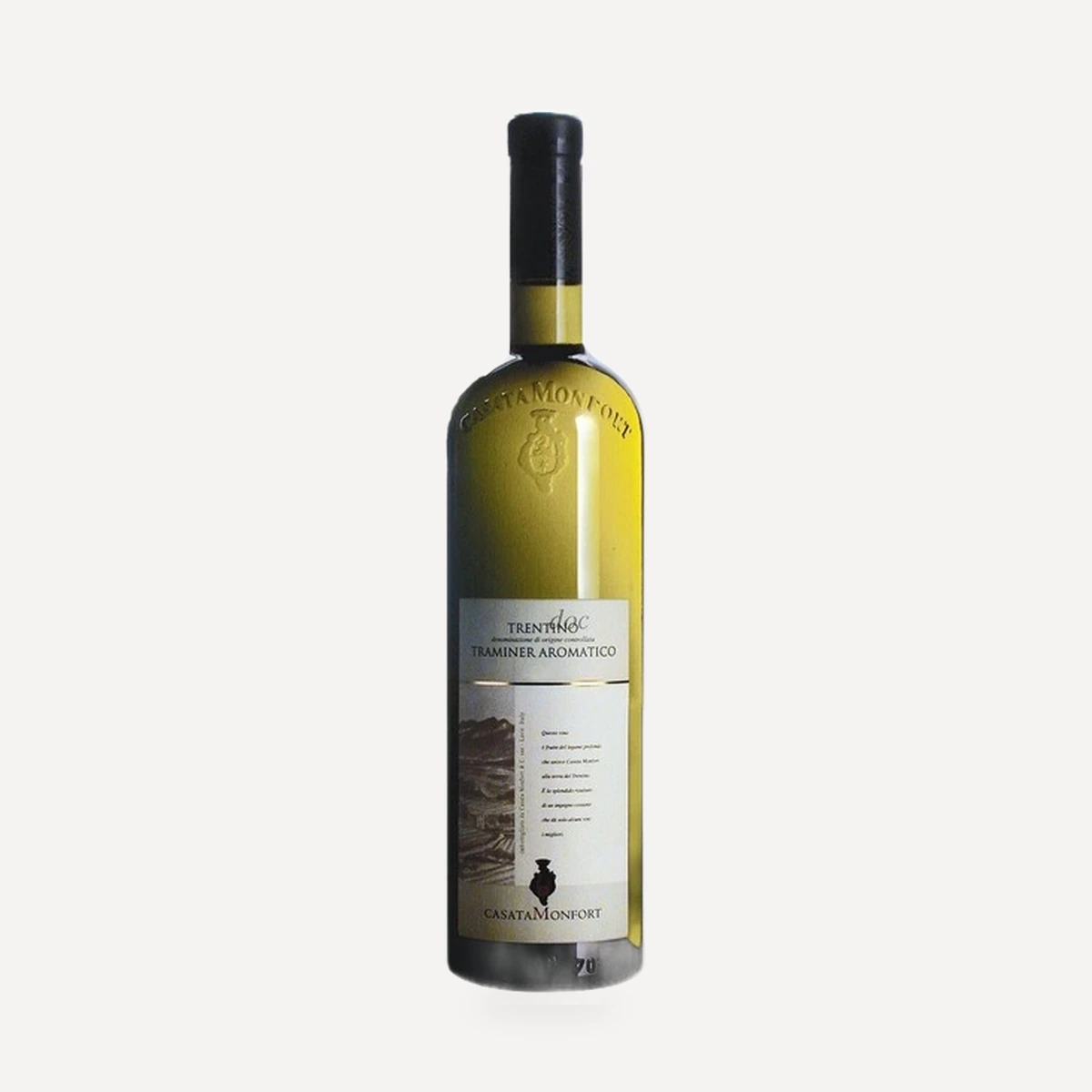 Traminer Aromatico Trentino DOC wine — Casata Monfort winery — Dionysus