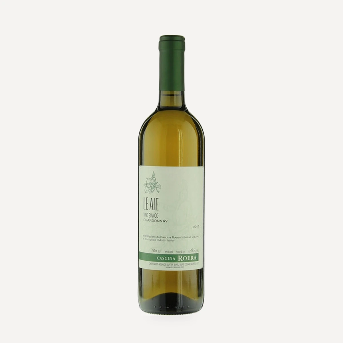 Le Aie Chardonnay wine — Cascina Roera winery — Dionysus