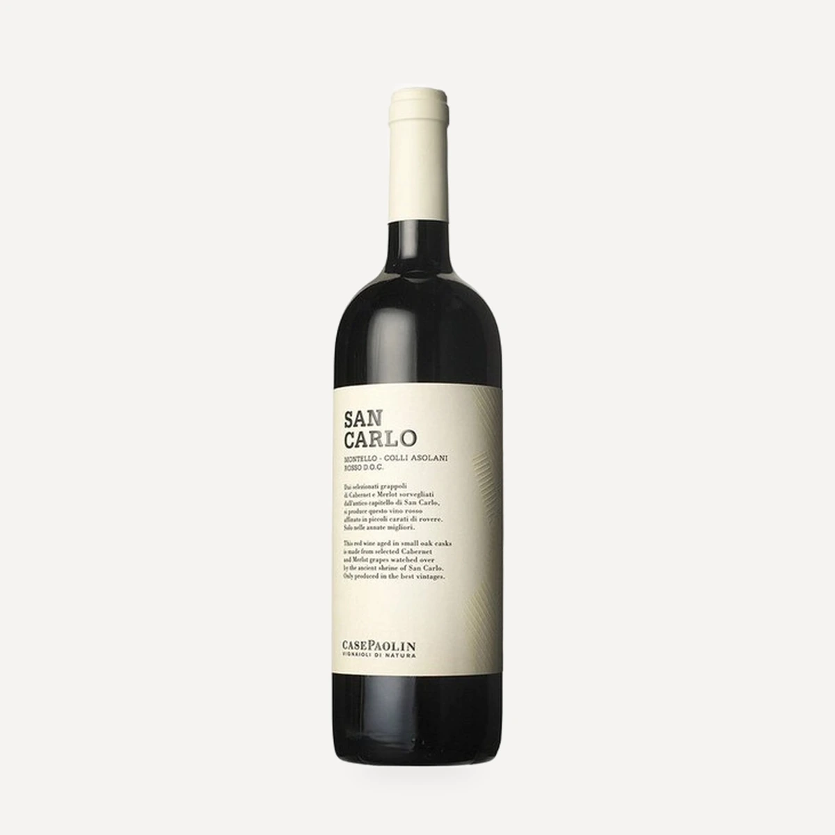 San Carlo Montello-Colli Asolari Rosso DOC wine — Case Paolin winery — Dionysus