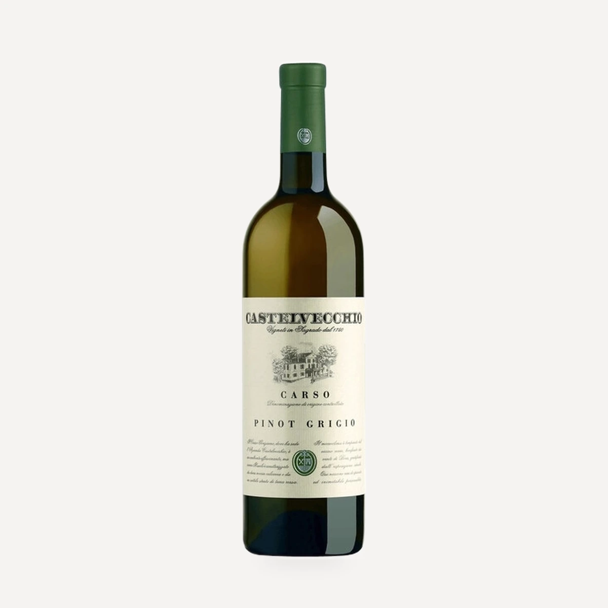 Pinot Grigio Organic – Castelvecchio – White wine – Carso DOC — Castelvecchio winery — Dionysus