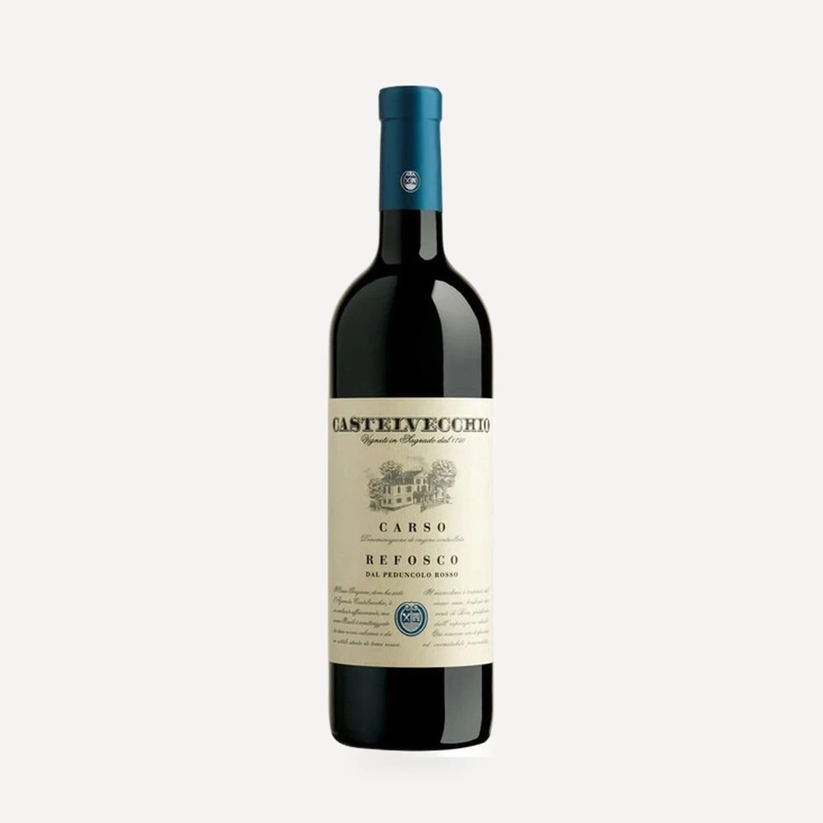 Refosco dal Peduncolo Rosso Organic – Castelvecchio – Carso DOC wine — Castelvecchio winery — Dionysus