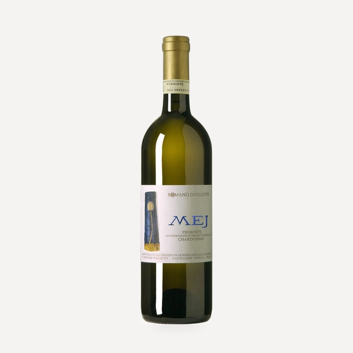 Mej Piemonte Chardonnay DOC wine — Caudrina (Romano Dogliotti) winery — Dionysus