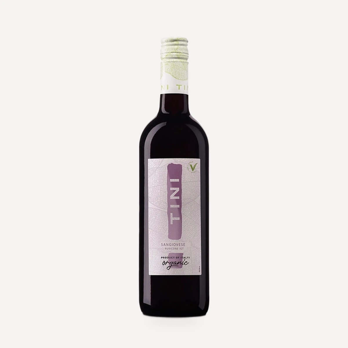 TINI Organic Sangiovese Rubicone IGT wine — Caviro winery — Dionysus