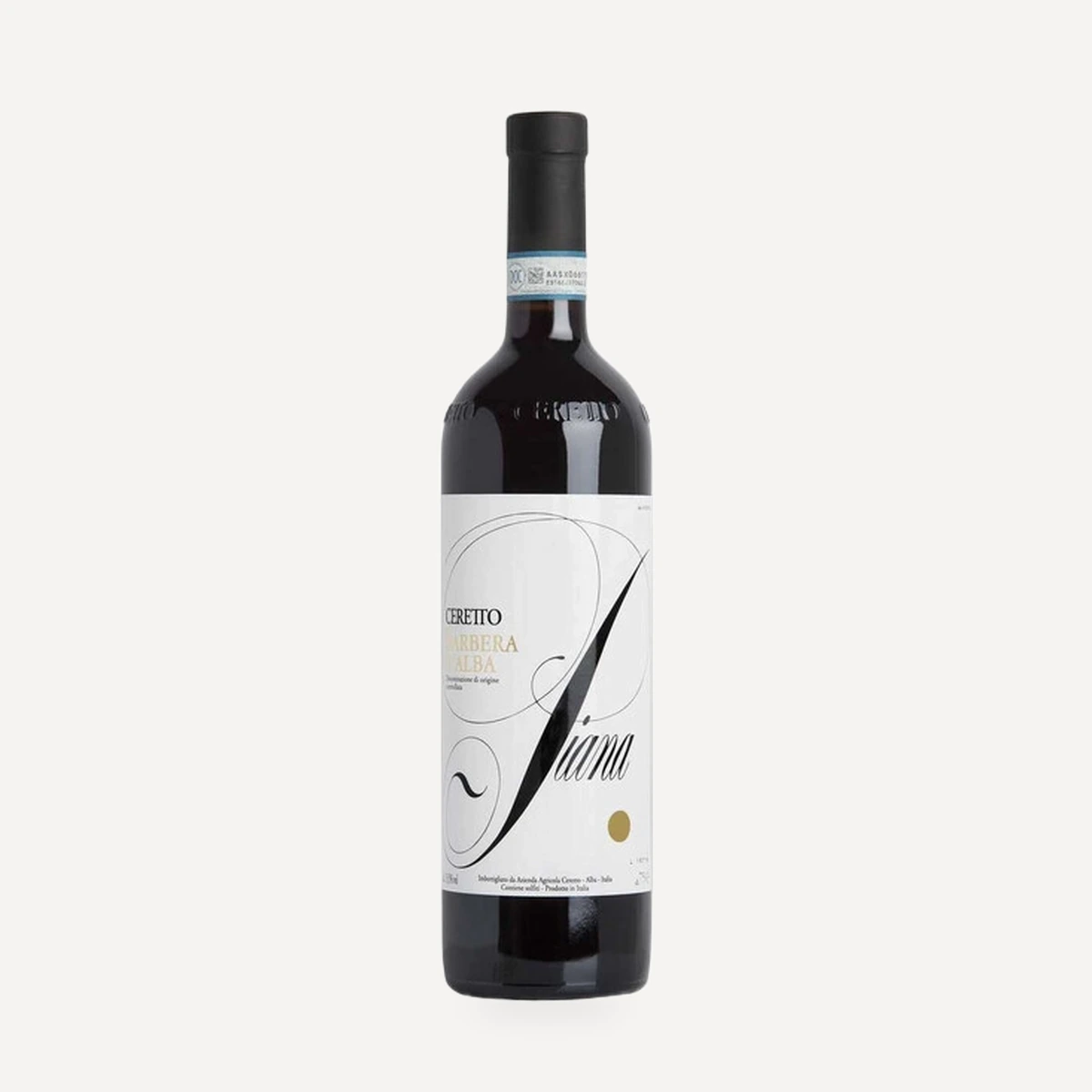 Barbera d’Alba wine — Ceretto winery — Dionysus