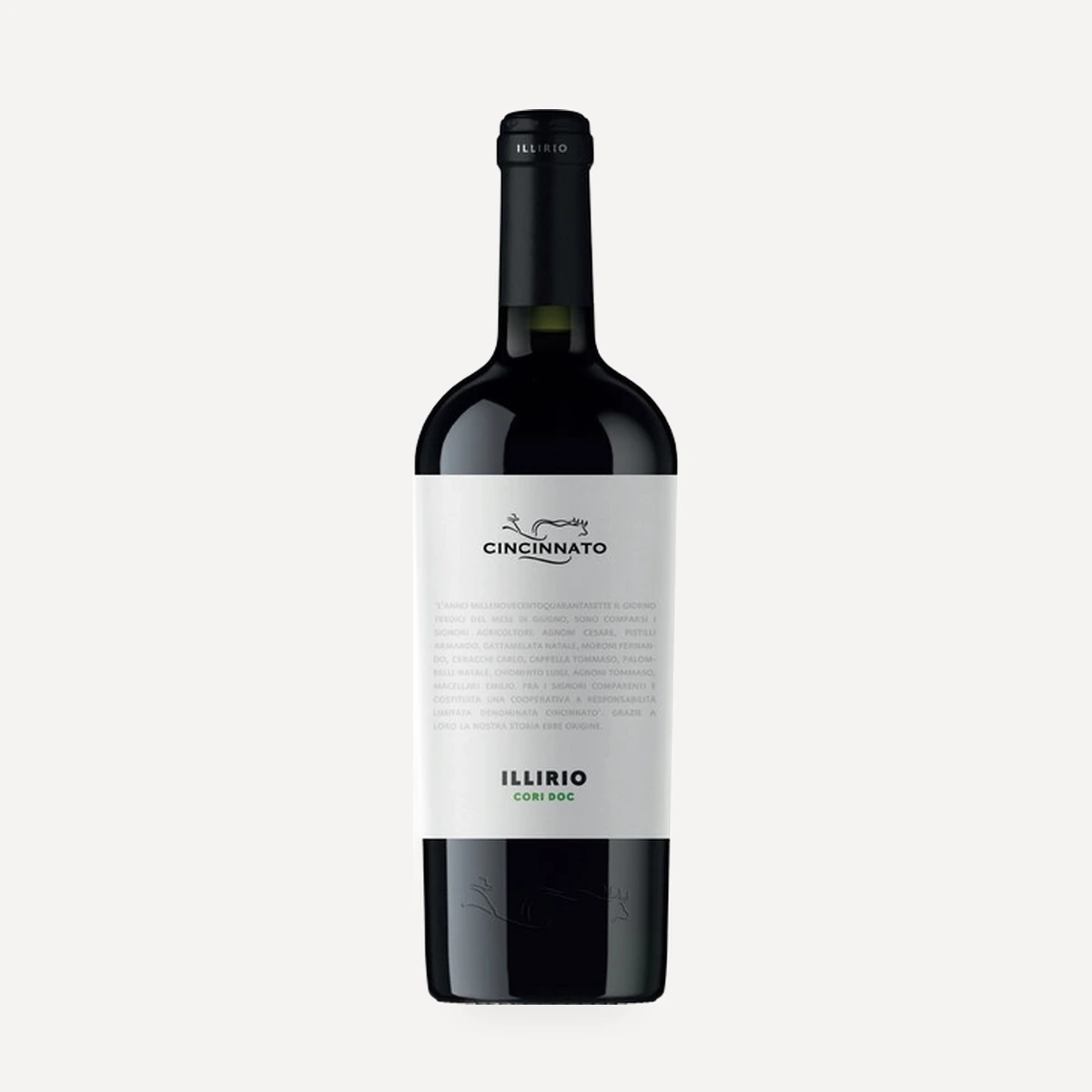 Illirio Cori DOC wine — Cincinnato winery — Dionysus