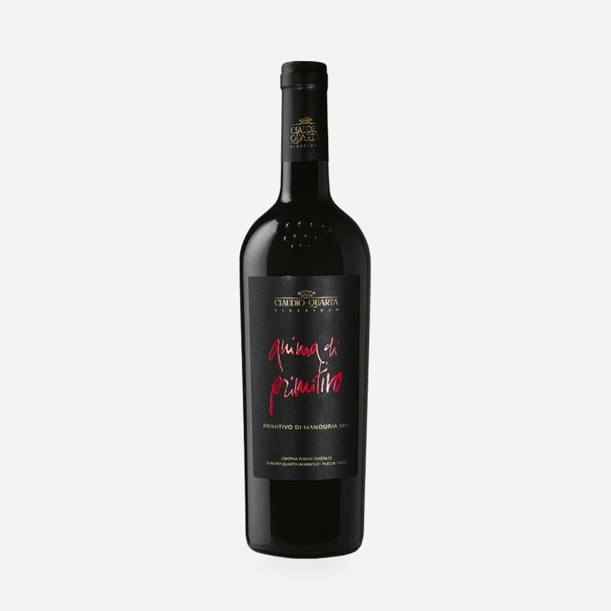 Anima di Primitivo Primitivo di Manduria DOP wine — Claudio Quarta winery — Dionysus