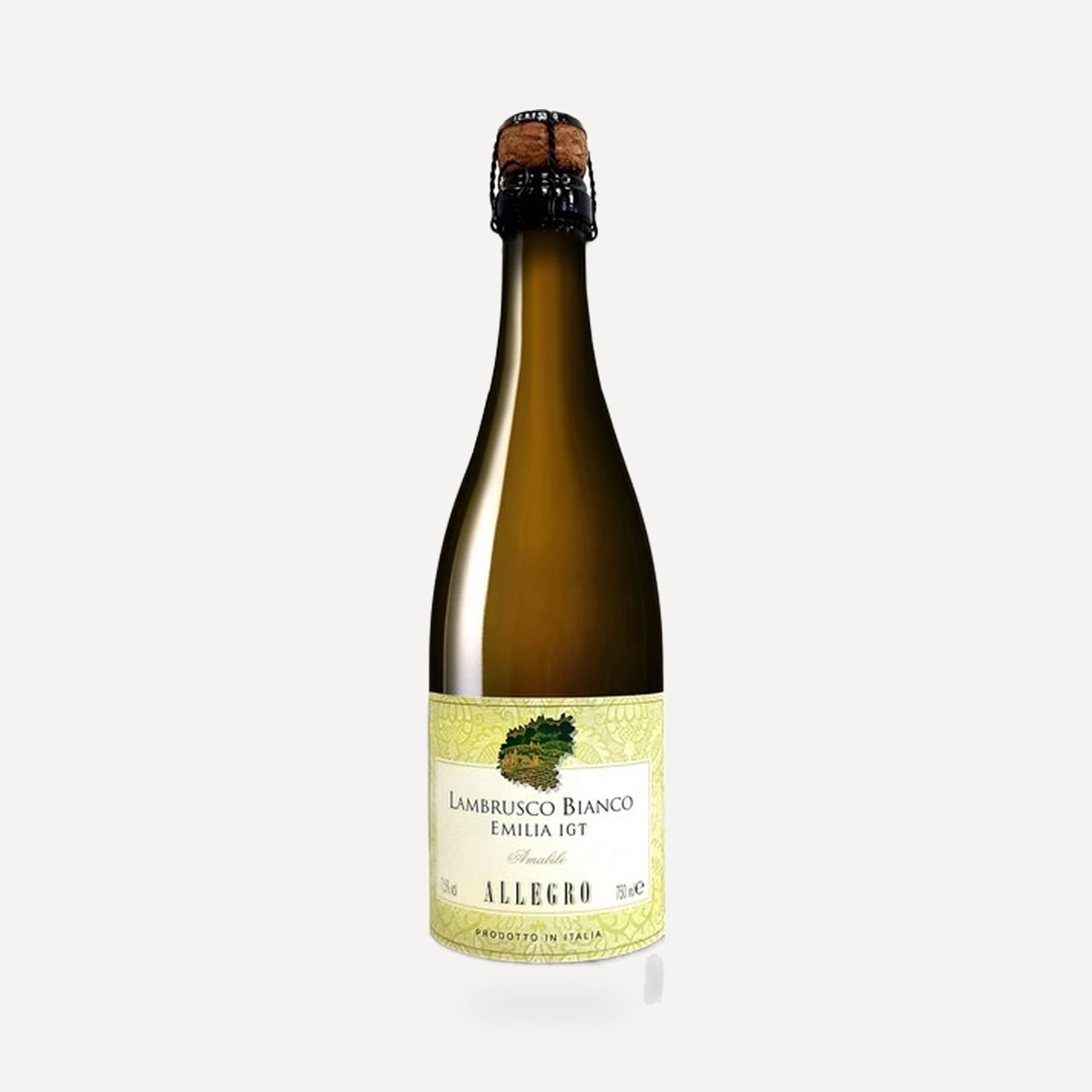 Allegro Lambrusco dell'Emilia Bianco Amabile Frizzante IGT wine — Cleto Chiarli winery — Dionysus