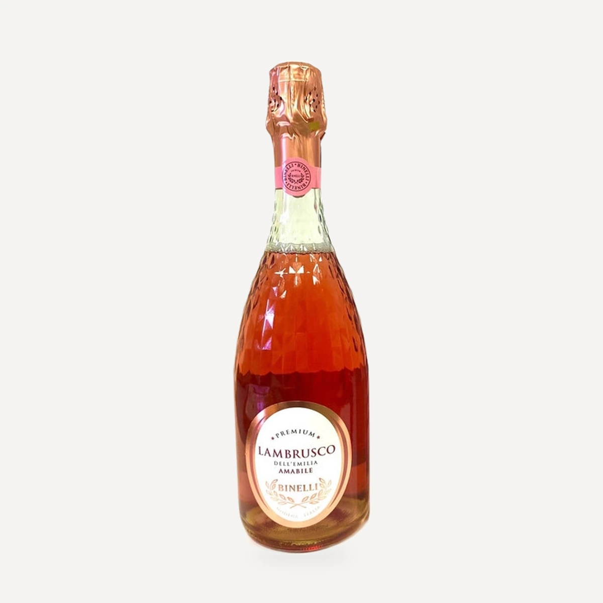 Binelli Premium Lambrusco Rosato Dell'Emilia IGT wine — Cleto Chiarli winery — Dionysus