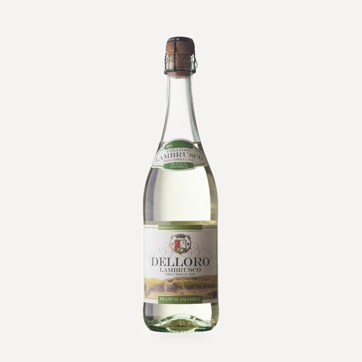 Delloro Lambrusco Bianco Amabile Emilia IGT wine — Cleto Chiarli winery — Dionysus