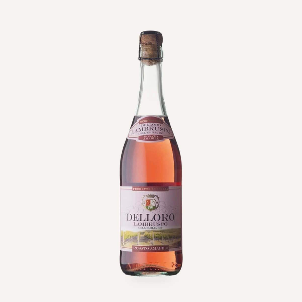 Delloro Lambrusco Rosato Amabile Emilia IGT wine — Cleto Chiarli winery — Dionysus