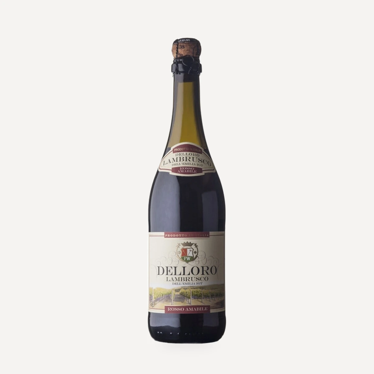Delloro Lambrusco Rosso Amabile Emilia IGT wine — Cleto Chiarli winery — Dionysus