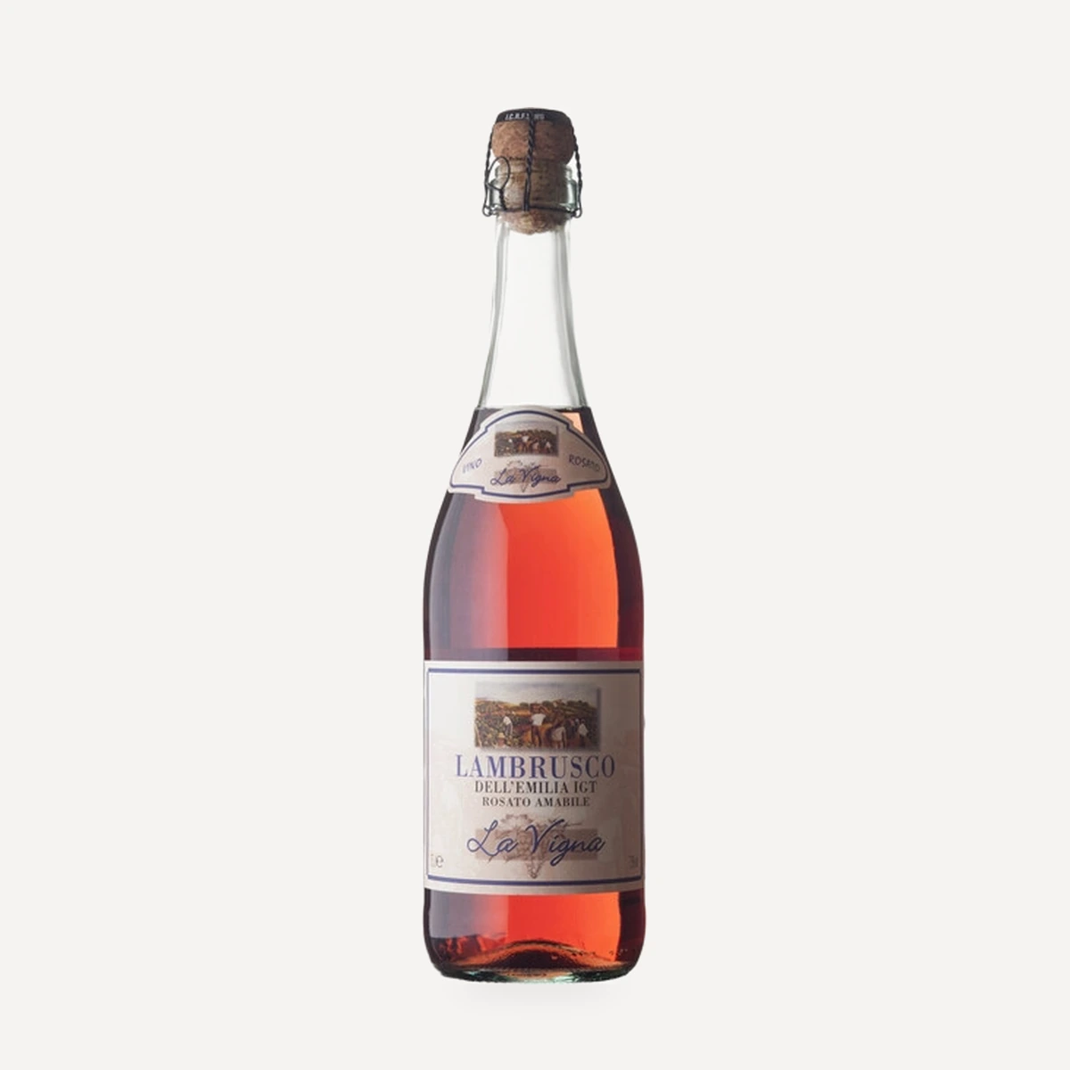 La Vigna Lambrusco Rosato Amabile Emilia IGT wine — Cleto Chiarli winery — Dionysus