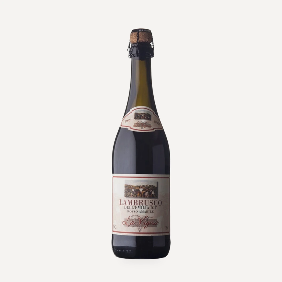 La Vigna Lambrusco Rosso Amabile Emilia IGT wine — Cleto Chiarli winery — Dionysus
