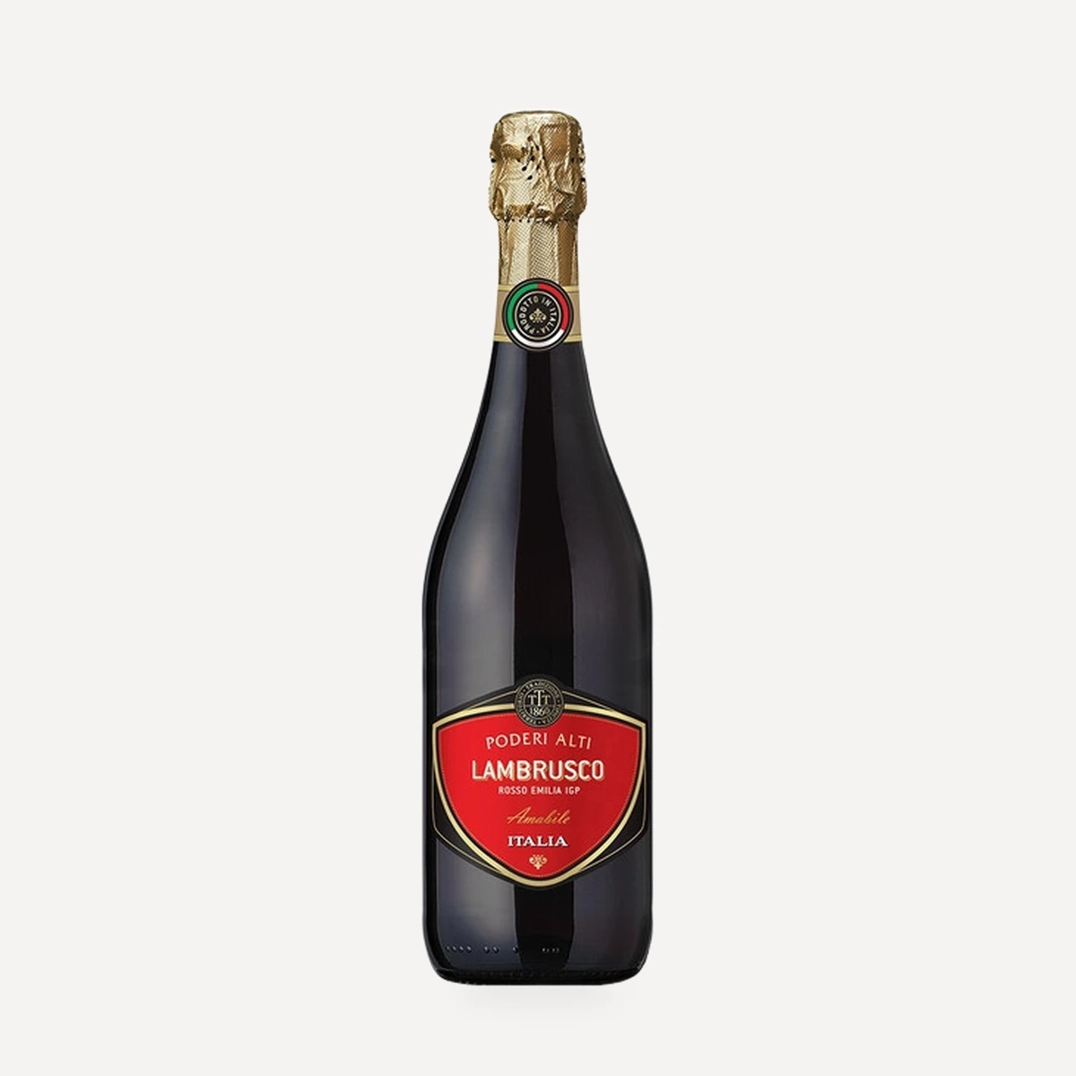 Lambrusco dell'Emilia Rosso Poderi Alti IGT wine — Cleto Chiarli winery — Dionysus