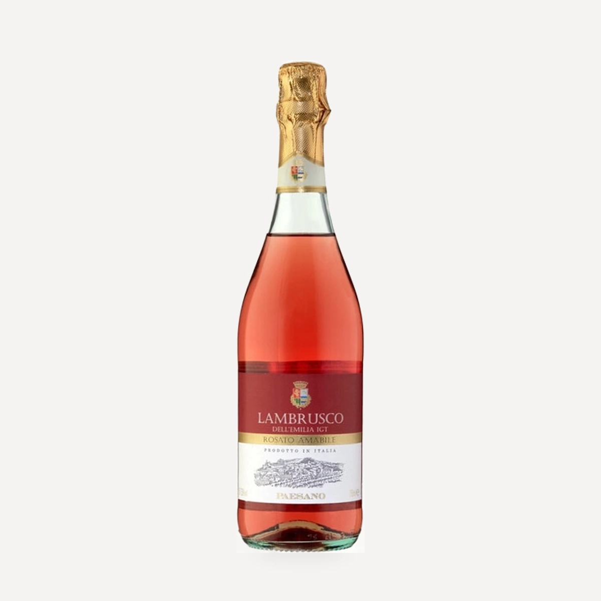 Paesano Lambrusco Rosato Amabile Emilia IGT wine — Cleto Chiarli winery — Dionysus