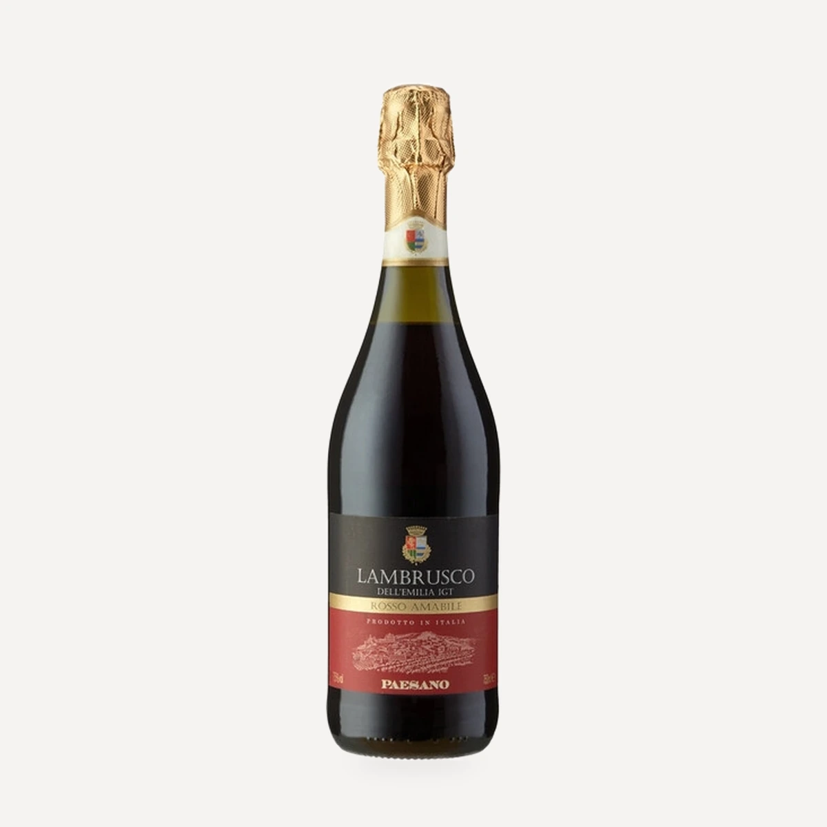 Paesano Lambrusco Rosso Amabile Emilia IGT wine — Cleto Chiarli winery — Dionysus