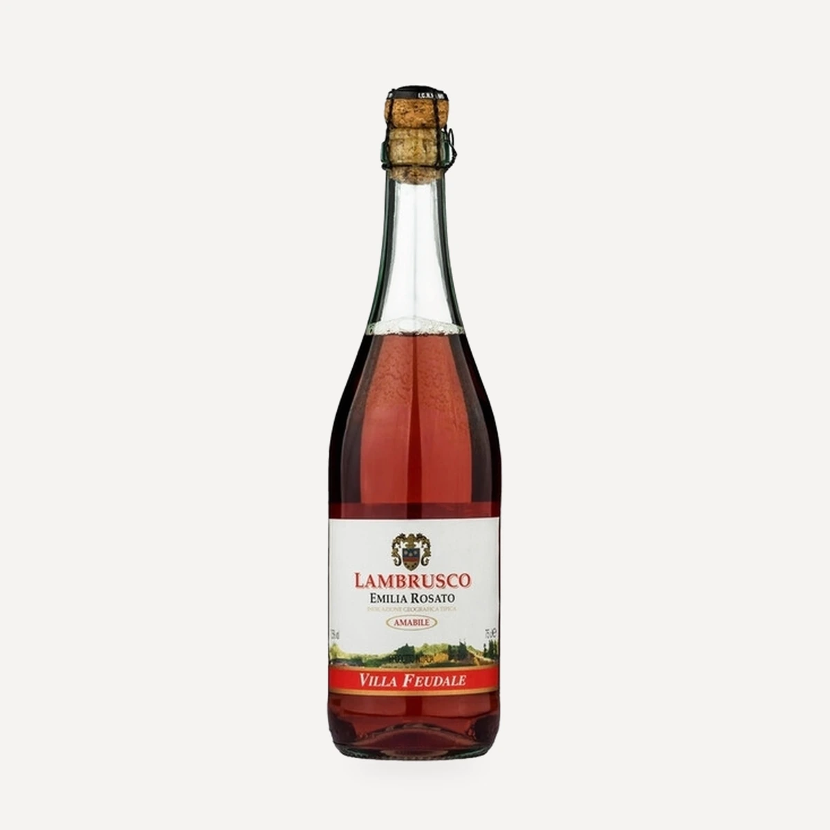 Villa Feudale Lambrusco Emilia Rosato IGT wine — Cleto Chiarli winery — Dionysus
