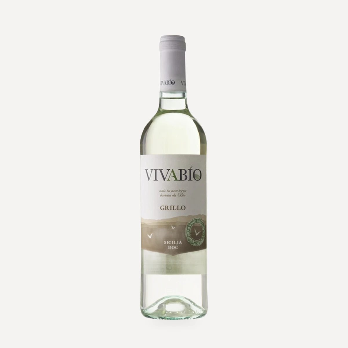 VivaBio Grillo Sicilia DOC wine — Colomba Bianca winery — Dionysus